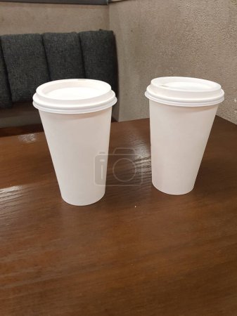 Photo for Plastic garbage cup to take away - Royalty Free Image