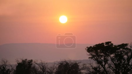 Foto de Puesta de sol en Waterberg vista de fondo - Imagen libre de derechos