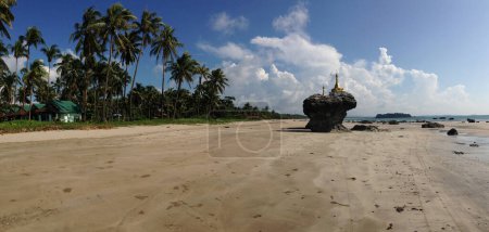 Photo for Kyauk Maumghnama Pagoda at Ngwe Saung Beach, Myanmar - Royalty Free Image