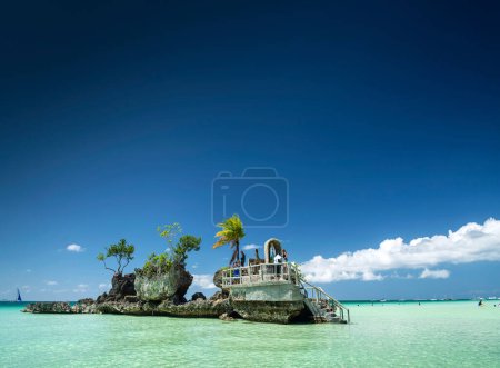 Foto de Station 2 beach area of boracay tropical paradise island philippines - Imagen libre de derechos