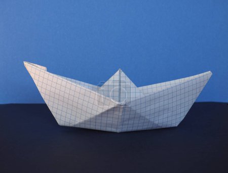 Photo for Toy paper boat close-up view - Royalty Free Image