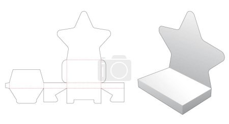 Photo for "Cardboard star shaped stand display die cut template" - Royalty Free Image