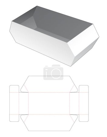 Téléchargez les photos : "Cardboard hexagonal bowl die cut template" - en image libre de droit