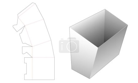 Photo for "Snack paper container die cut template" - Royalty Free Image
