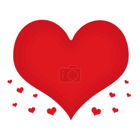 Téléchargez les photos : Coeurs d'amour flottants sur blanc - en image libre de droit