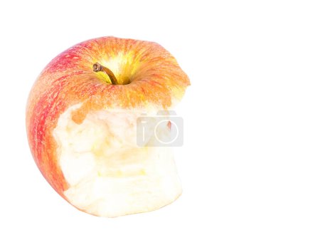 Téléchargez les photos : Pomme rouge mordue, vue rapprochée - en image libre de droit