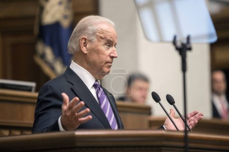 Foto de Presidente de EE.UU. Joseph Biden en Verkhovna Rada de Ucrania - Imagen libre de derechos