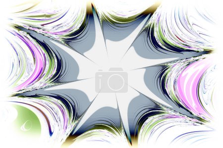 Photo for Creative artistic fractal design, geometric fantasy forms - Royalty Free Image