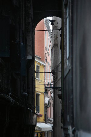 Foto de Italia Venecia callejón vista de fondo - Imagen libre de derechos