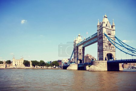 Photo for Tower bridge in london, uk, travel place on background - Royalty Free Image