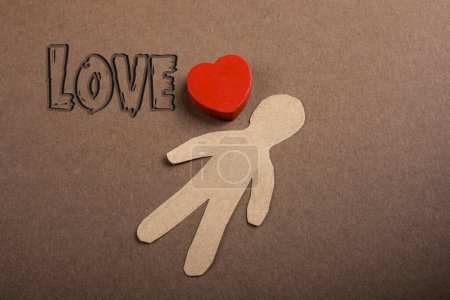 Foto de Concepto de amor con palabras de AMOR para el día de San Valentín - Imagen libre de derechos