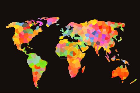 Téléchargez les photos : Schéma détaillé de la carte du monde en tant que concepts d'entreprise mondiaux - en image libre de droit