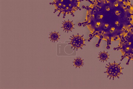 Photo for "COVID-19 coronavirus prevention and quarantine concept poster " - Royalty Free Image