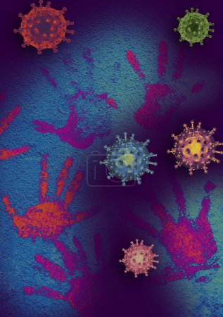 Photo for "COVID-19 coronavirus prevention and quarantine concept poster " - Royalty Free Image