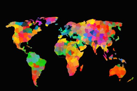 Foto de "Aproximadamente bosquejado mapa del mundo como conceptos de negocios globales" - Imagen libre de derechos
