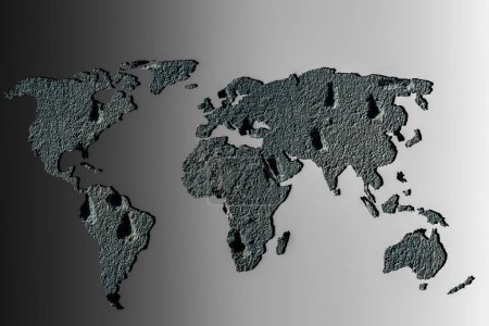 Foto de "Mapa del mundo esbozado con fondo de pared
" - Imagen libre de derechos