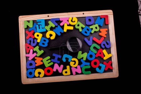 Photo for "Colorful Letters made of wood " - Royalty Free Image