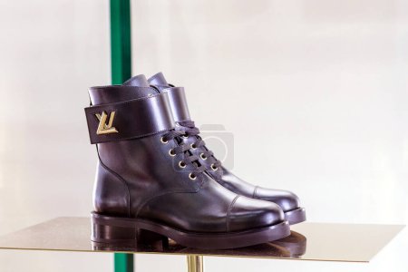 Photo for Louis Vuitton leather shoes collection for women - Royalty Free Image