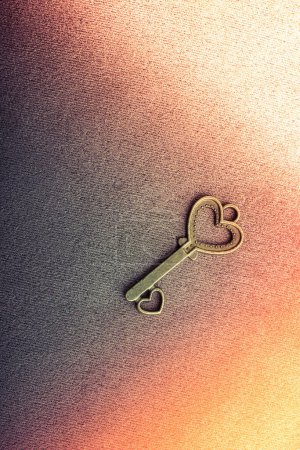 Photo for "Retro style metal key as love concept" - Royalty Free Image