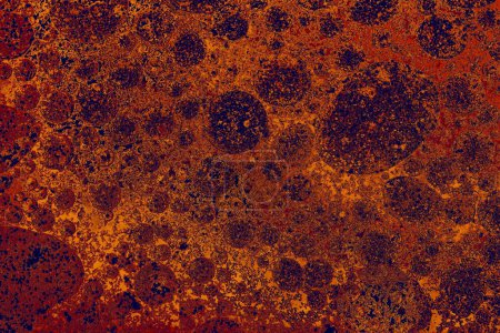 Téléchargez les photos : Macro shot de bulles d'huile sur fond coloré - en image libre de droit