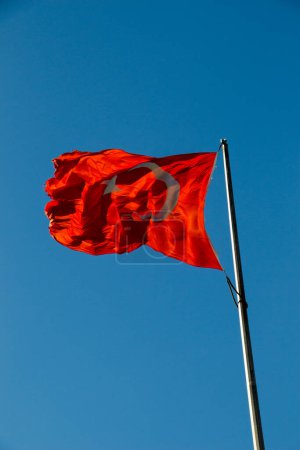 Photo for Turkish national flag  in view - Royalty Free Image