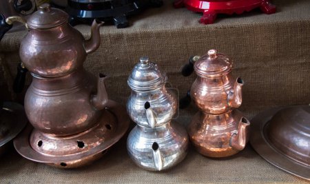 Photo for " Turkish tea pot made in a traditional style" - Royalty Free Image