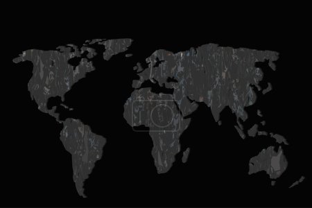 Téléchargez les photos : "Schéma détaillé de la carte du monde en tant que concepts d'entreprise mondiaux" - en image libre de droit