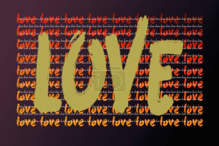 Foto de "La palabra amor escrita como concepto de amor y fondo del Día de San Valentín" - Imagen libre de derechos