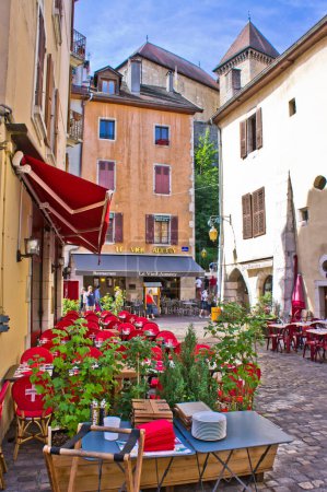 Photo for "Annecy in Alps, Old city street view, France" - Royalty Free Image