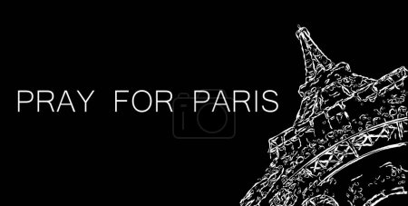 Photo for Terrorist attack in Paris on background, close up - Royalty Free Image