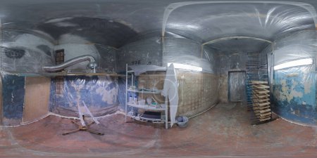 Photo for Underground paint shop clean room spherical panorama - Royalty Free Image