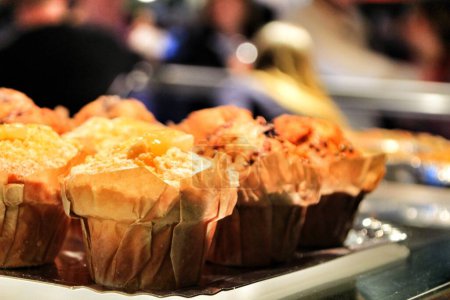 Photo for "Tasty muffins in a pastry shop" - Royalty Free Image