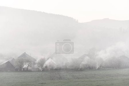 Photo for "Spring morning in a mountain village" - Royalty Free Image