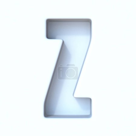 Téléchargez les photos : "Polices ombre trou blanc Lettre Z 3D" - en image libre de droit