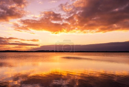 Photo for Picturesque scenery during sunset, landscape view of Ireland. - Royalty Free Image