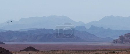 Photo for Deserted mountains peaks in daytime, natural landscape, Jordan - Royalty Free Image