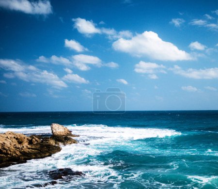 Photo for Scene of the rocky seaside, Jordan - Royalty Free Image