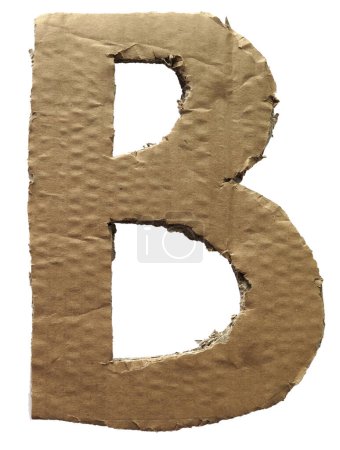 Téléchargez les photos : "Cardboard texture Letter B" - en image libre de droit