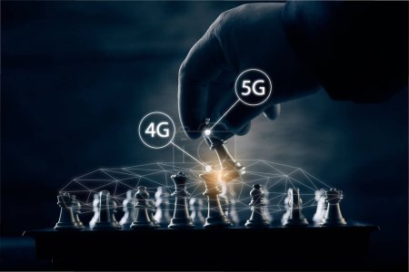 Photo for Transfer 4g to 5g concept to change - Royalty Free Image