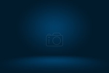 Photo for "Abstract Smooth Dark blue with Black vignette Studio well use as background,business report,digital,website template,backdrop." - Royalty Free Image