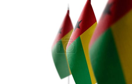 Photo for "Small national flags of the Guinea Bissau on a white background" - Royalty Free Image