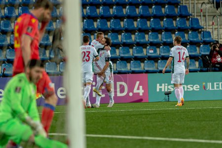 Téléchargez les photos : "M. Vieira ET en action dans le Qatar 2022 World Cup Qualifying match Andorre vs Hongrie" - en image libre de droit