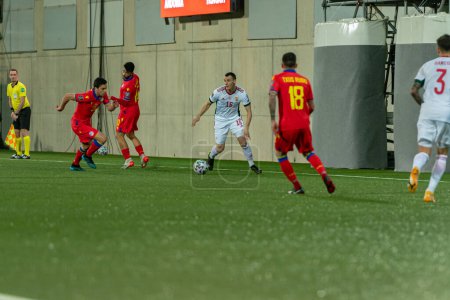 Foto de "D. Gazdag Y en acción en el Mundial de Qatar 2022 Clasificación Andorra vs Hungría" - Imagen libre de derechos