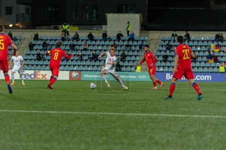 Foto de "L. Kleinheisler HUN en acción en la Copa del Mundo Qatar 2022 Clasificación Andorra vs Hungría" - Imagen libre de derechos