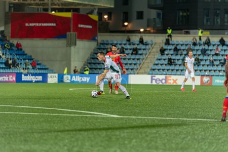 Téléchargez les photos : "R. Varga HUN en action dans le Qatar 2022 World Cup Qualifying match Andorre vs Hongrie" - en image libre de droit