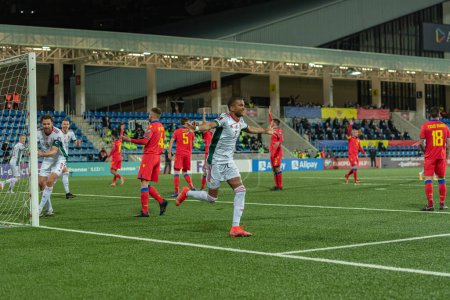 Téléchargez les photos : "L. Nego HUN en action dans le Qatar 2022 World Cup Qualifying match Andorre vs Hongrie" - en image libre de droit