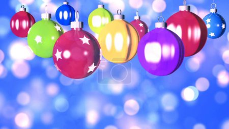 Photo for Christmas festive background with nice balls - Royalty Free Image