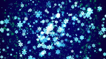 Téléchargez les photos : Fond de Noël avec de beaux flocons de neige tombant - en image libre de droit