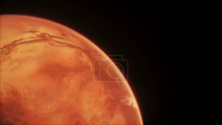 Foto de "Planeta Rojo sobre fondo de estrellas. Renderizado 3D" - Imagen libre de derechos