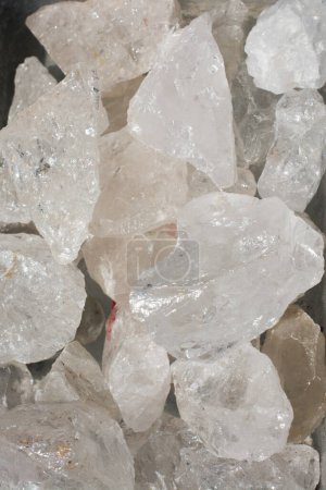 Photo for "crystal quartz gem stone as natural mineral rock specimen" - Royalty Free Image